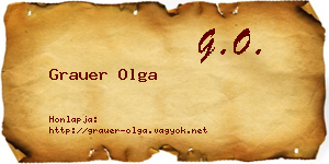 Grauer Olga névjegykártya